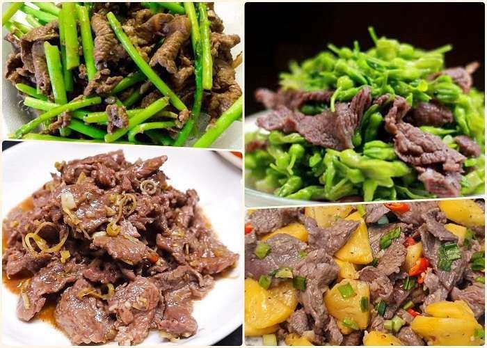 Thịt bò xào sau khi chế biến, bảo quản đúng cách.