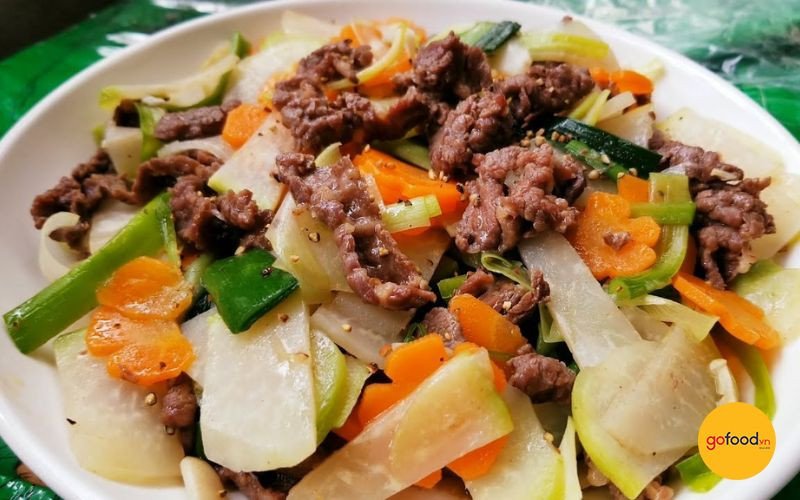 Thịt bò xào su hào thành phẩm