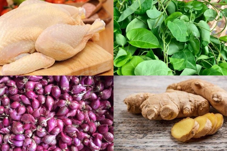 Thịt gà đã sơ chế sạch sẽ và ướp gia vị sẵn sàng cho món gà lá giang