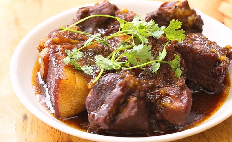 Thịt hộp nước dừa thành phẩm thơm ngon hấp dẫn