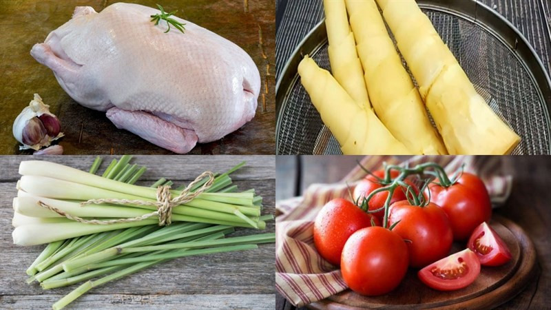 Thịt ngan tươi và măng chua vàng ươm, nguyên liệu chính cho lẩu ngan thập cẩm