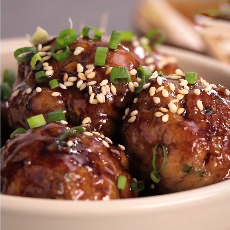 Thịt viên kho sốt Teriyaki