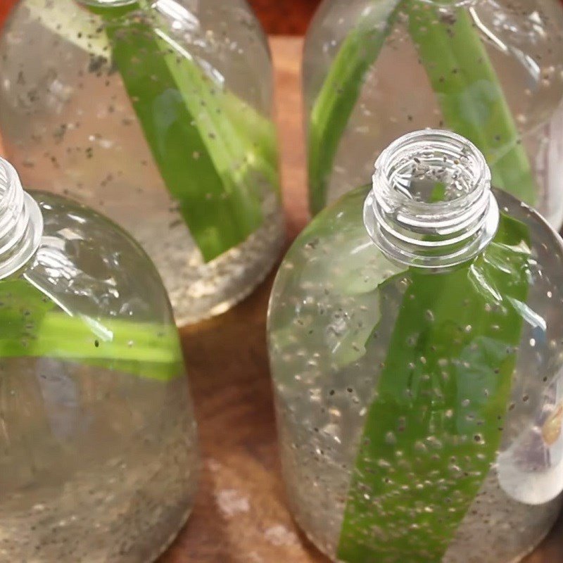 Thức uống mủ trôm hạt chia hoàn thành