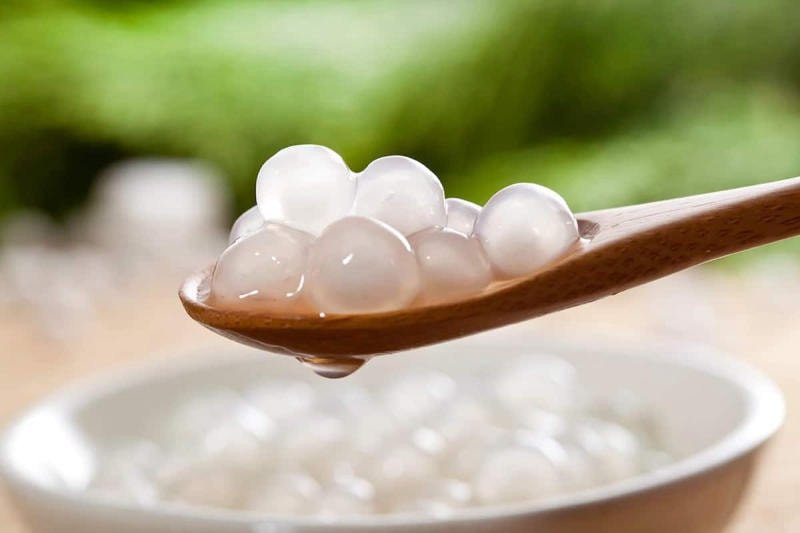 Tinh bột sắn là thành phần chính của trân châu