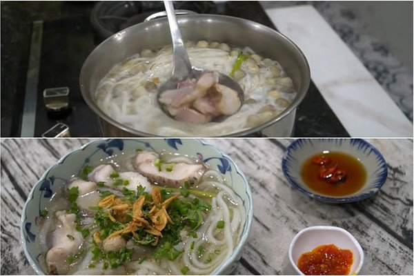 Tô bánh canh cá lóc nóng hổi với thịt cá tươi ngon, sẵn sàng để thưởng thức