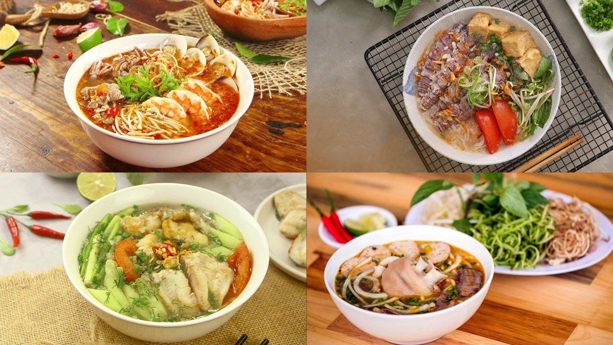 Tô bún nước nghi ngút khói thơm ngon