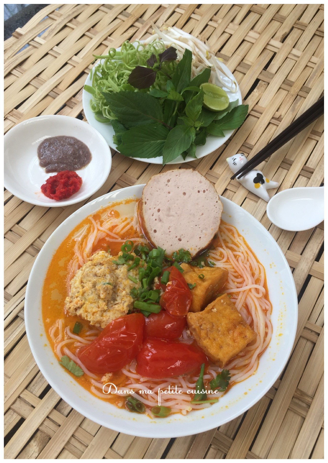 Tô bún riêu tôm thịt ngon miệng đã hoàn thành