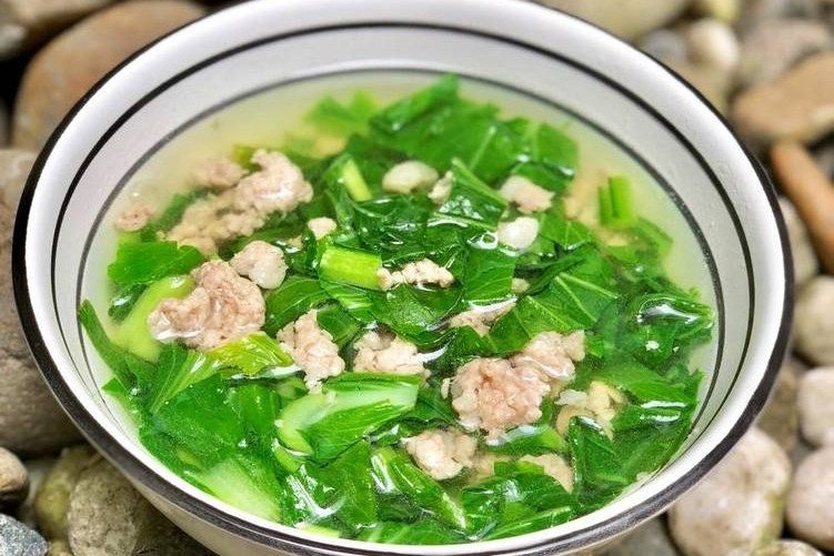 Tô canh cải ngọt thịt băm