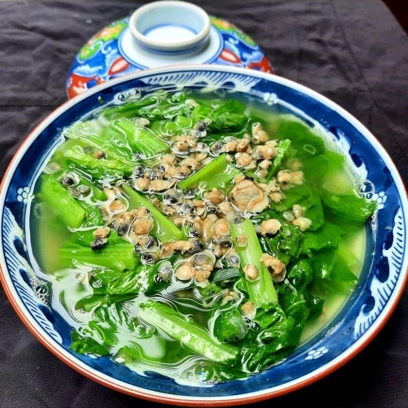 Tô canh cải ngọt tổng thể