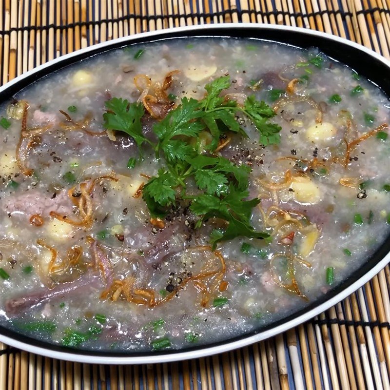 Tô cháo chim bồ câu hạt sen đậu xanh đã hoàn thành