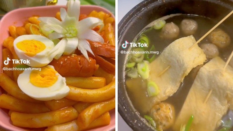 Tokbokki chả cá bằng gói chế biến sẵn