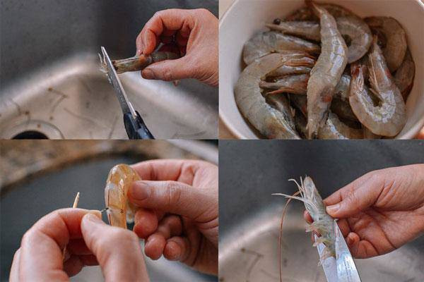 Tôm và mực tươi ngon đã được sơ chế sạch sẽ