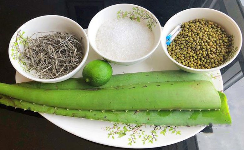Tổng hợp nguyên liệu chuẩn bị cho cách nấu chè đậu xanh nha đam phổ tai