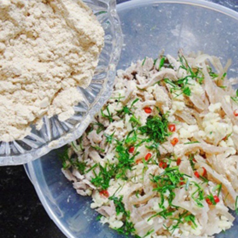 Trộn Nem Bì Heo Thính Hoàn Hảo