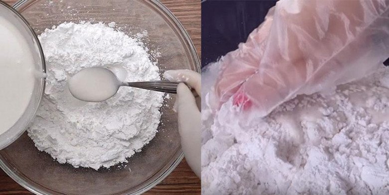 Ủ bột làm bánh bò hấp thốt nốt