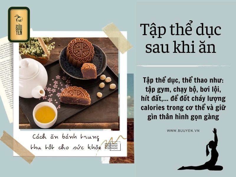 Vận động thể chất giúp tiêu hao năng lượng từ bánh trung thu