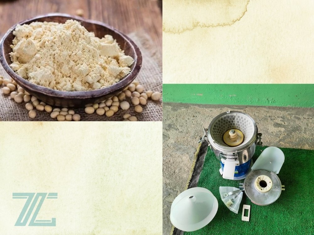 Xay đậu nành bằng máy xay công nghiệp
