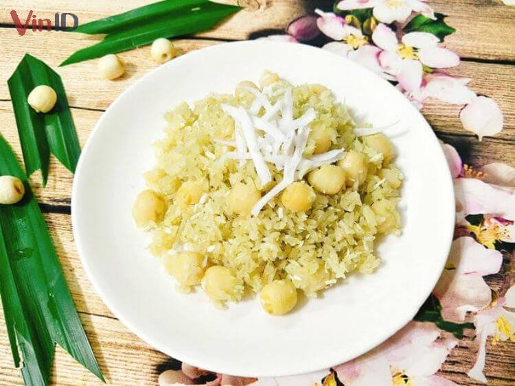 Xôi lá dứa hạt sen thơm ngon, đẹp mắt và bổ dưỡng