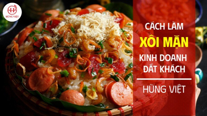 Xôi mặn thập cẩm thơm ngon hấp dẫn
