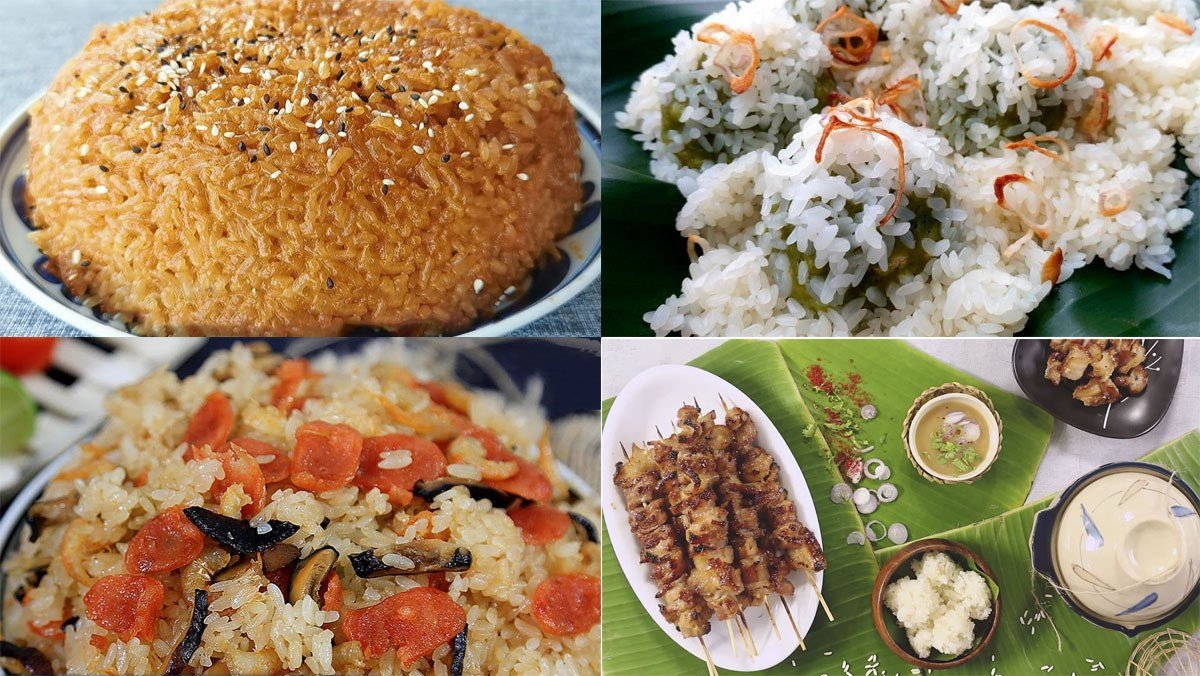 Xôi mặn thịt heo nóng hổi, dẻo thơm