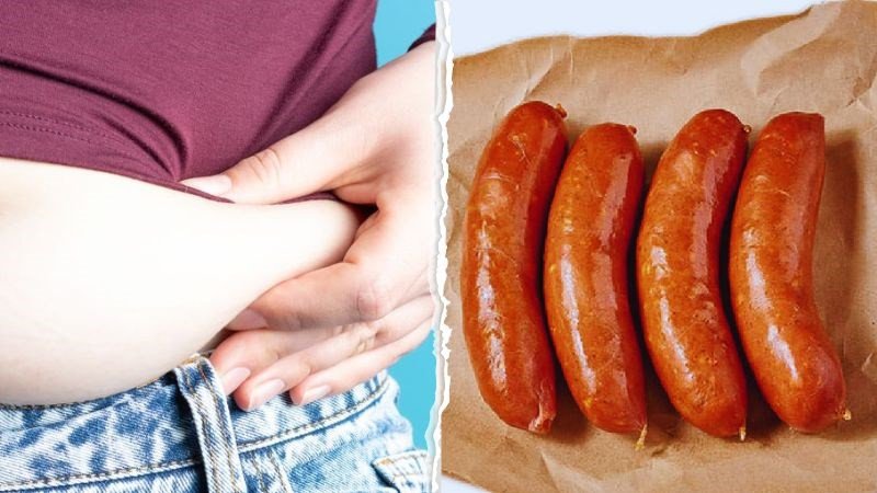 Xúc xích ăn liền chứa nhiều calo và chất béo có thể gây tăng cân
