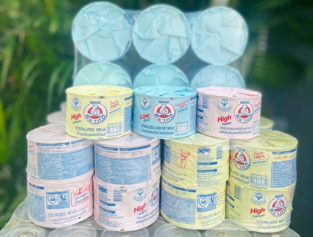 Các loại sữa gấu Nestle Thái Lan và hàm lượng calo