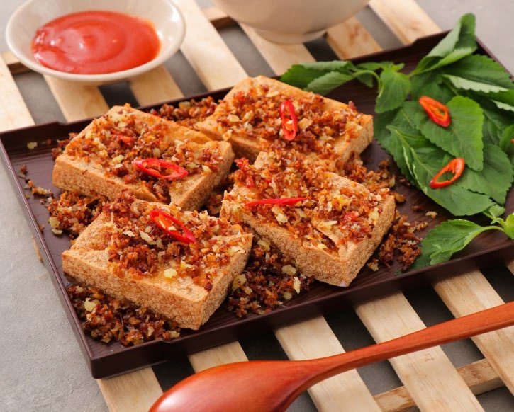 cách nấu món chay cúng đậu hũ sả ớt
