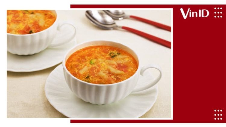 Canh trứng cà chua đậu phụ thanh đạm, hỗ trợ kiểm soát calo