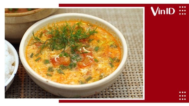 Canh trứng cà chua thịt băm đậm đà đủ chất
