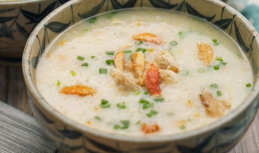 Cháo ghẹ khoai sọ bổ sung năng lượng dồi dào cho bé