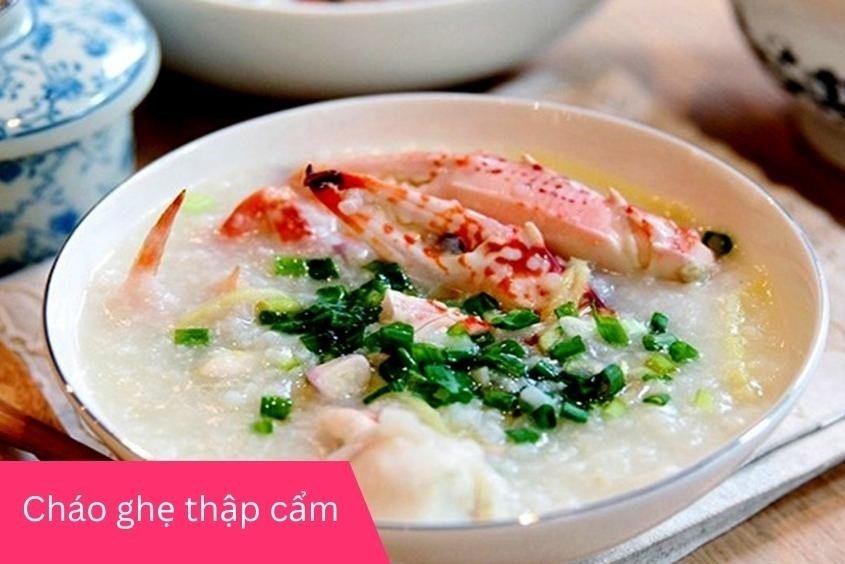 Cháo ghẹ thập cẩm đa dạng nguyên liệu, bổ sung dinh dưỡng toàn diện