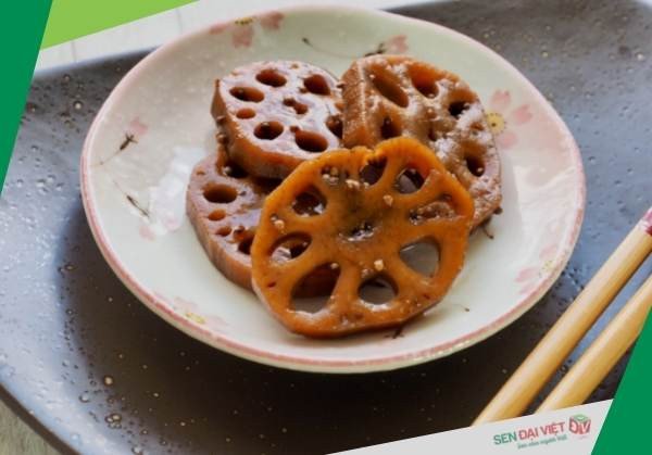 Củ sen kho chay nước tương đậm đà, món ngon từ củ sen