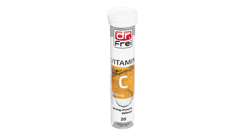 Hộp viên sủi Vitamin C Dr. Frei, một sản phẩm bổ sung C hiệu quả cho cơ thể