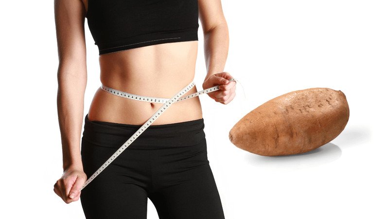 khoai lang ruột vàng trong chế độ ăn giảm cân, kiểm soát calo