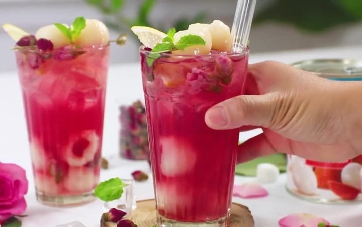 Một ly trà vải thơm ngon, hấp dẫn