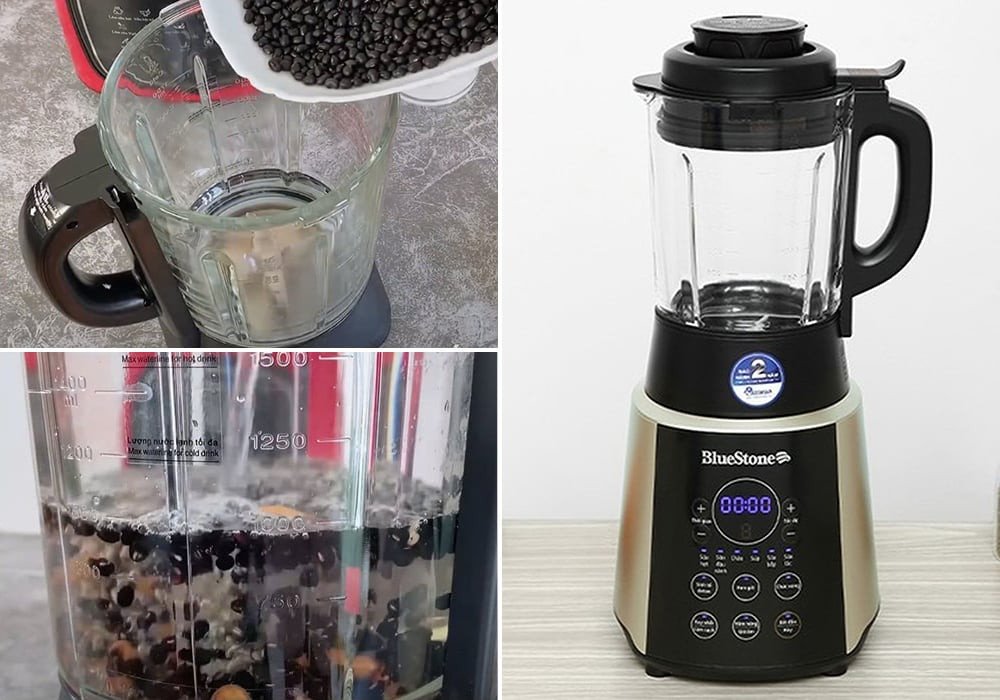 Nấu sữa đậu đen bằng máy làm sữa hạt