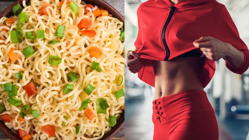Người phụ nữ cảm thấy mệt mỏi, phản ánh tác hại của việc lạm dụng mì gói.