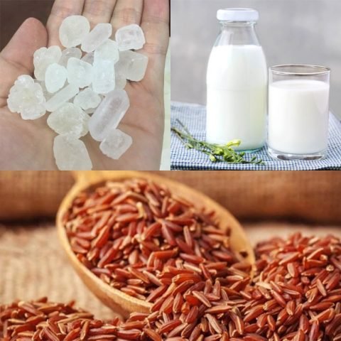 Nguyên liệu chuẩn bị làm sữa gạo lứt tươi mới