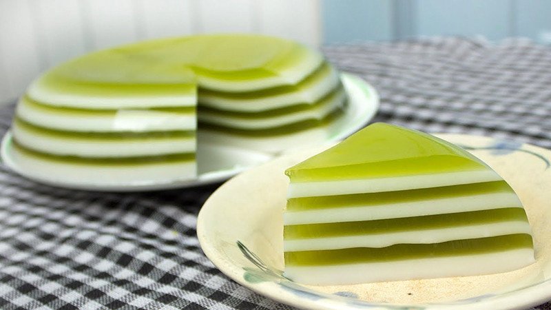 Thạch rau câu trà xanh mát lạnh, với EGCG hỗ trợ đốt cháy mỡ thừa hiệu quả