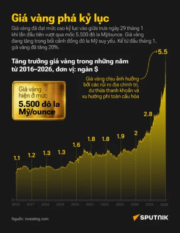 Biểu đồ biến động giá vàng trong một khoảng thời gian