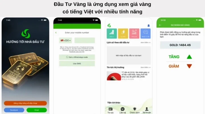 Biểu đồ giá vàng cập nhật trên điện thoại