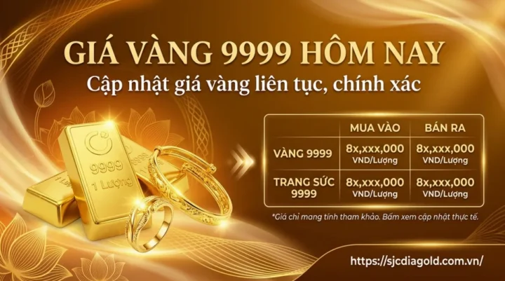 Giá Vàng 9999 Hôm Nay Tại Vinh: Cập Nhật Mới Nhất 2026 Biểu đồ giá vàng SJC hôm nay