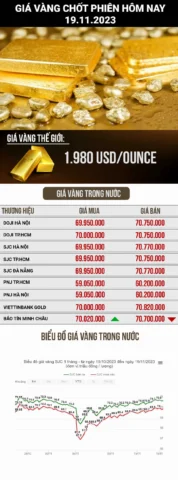 Biểu đồ giá vàng SJC và thế giới