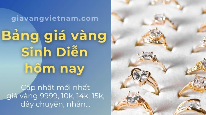 Giá vàng Sông Diễn Bắc Ninh hôm nay: Cập nhật 2026 Biểu đồ giá vàng Sông Diễn Bắc Ninh cập nhật