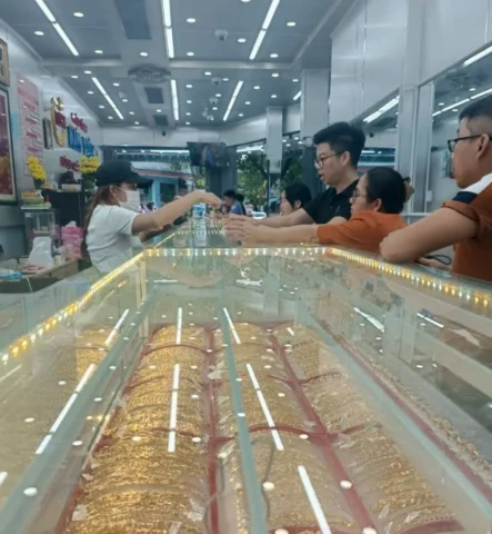 Biểu đồ so sánh giá vàng SJC và vàng thế giới