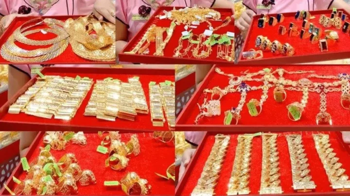 Biểu đồ so sánh giá vàng tại các cửa hàng Kim Thành Thảo