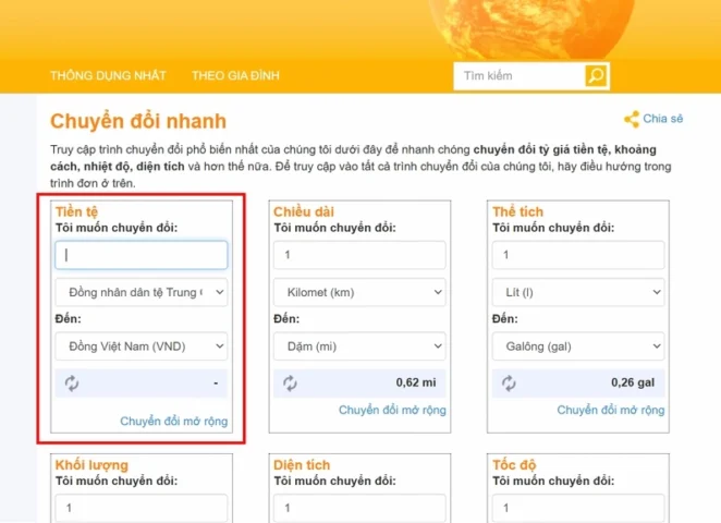 Biểu đồ tỷ giá Nhân dân tệ và Đồng Việt Nam