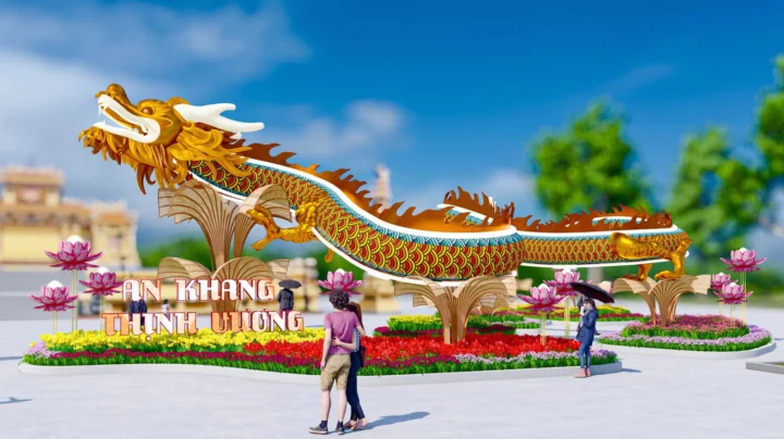 Rồng Vàng Huế: Biểu Tượng May Mắn, Sự Giàu Sang và Nét Đẹp Cổ Kính Biểu tượng Rồng Huế trên một vật phẩm trang trí