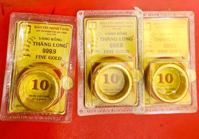 Các loại vàng 3 phân phổ biến