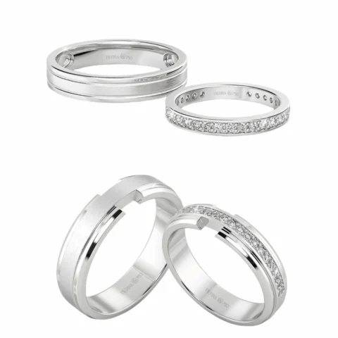 Cận cảnh một chiếc nhẫn vàng trắng sang trọng